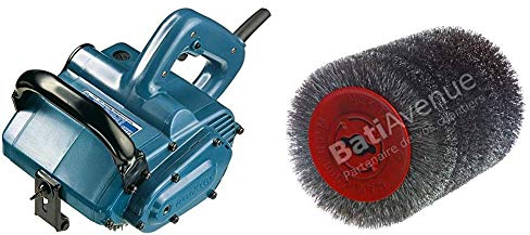 Makita 9741 Bürstenschleifer, 860 W, 240 V + Makita P-04400 Stahldrahtbuerste, 71x400 mm
