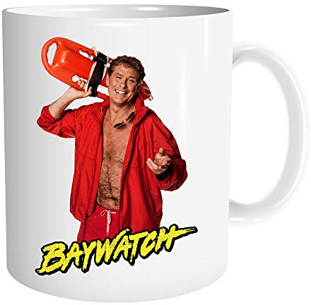 Uglyshirt89 Baywatch Tasse | Kaffeetasse Teetasse Geschenk David Hasselhoff Lifeguard Retro Kult | M2