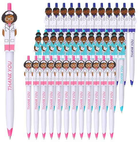Sikao Carino medico infermiere penne a sfera Thank You regali per infermieri e personale medico, CNA infermieristica settimana regali (Multicolore 36 Pack)