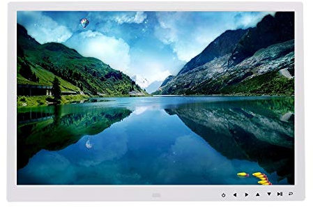 Digital Photo Frames 17 Inch Touch Button Electronic Photo Album Wall-mounted LED Display Remote Control Advertising Machine Picture Music Video Ebook HDMI Black and White Photo Frame