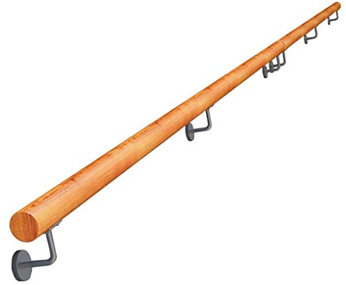 Modern Geländer - Complete Kit. Treppen Handlauf treppengeländer Holz for Innen und Außen, Balkon Brüstung Wohnung Handlaufset Reling Korridor gegen die Wand Villa Duplex Gebäude