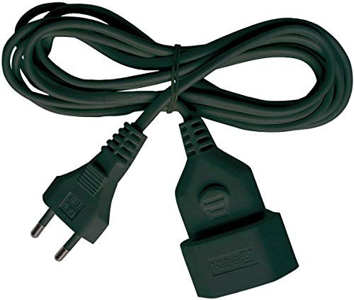 Brennenstuhl Kunstoff-Verlängerungskabel (Verlängerungskabel für den Innenbereich, 5m Kabel, mit Euro-Stecker und Kupplung) (5er Pack) schwarz