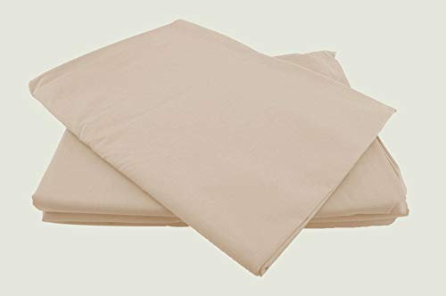 Betttücher ohne Gummizug Baumwolle viele Farben und Größen Bettlaken Betttuch Haustuch (250x240cm, beige sand)
