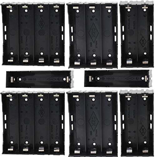 GTIWUNG 1/2/3/4 × 3.7V 18650 Batteria Titolare Caso Plastica Copertura della batteria Scatola di immagazzinaggio con il pin(1/2/3/4 Solts × 8 Pezzi)