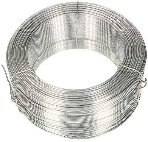 KOTARBAU® Rollo de Alambre de Acero galvanizado, Ø 1.00 mm - 100m, Alambre de Atar Flexible para floristería o jardín, para Plantas trepadoras y hortalizas, Bricolaje, Plateado