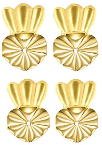 Wahaco Ohrringheber Rücken Crown Style 18 Karat vergoldet Hypoallergene verstellbare sichere Aufzüge Ohrring Schmuck (2 Paar)