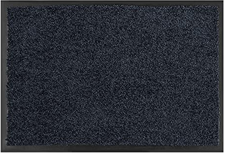 Rutschfeste Eingangsmatte Innen Fußmatte - Schwarz 60 x 90 cm (Rechteckig) | Langlebige Schmutzfangmatte pflegeleicht Läufer Flur farbecht Türmatte schmutzabweisend Sauberlaufmatte Innenbereich robust
