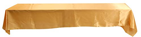 Tyenaza Mantel Rectangular para Mesa, 145x320cm Dorado, Lavable Antimanchas para Comedor, Fiesta, Banquete en Casa, Boda y Restaurante - Decoración