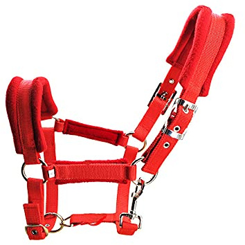 Namvo Horse Halter Brida con riendas, cabeceros ajustables para caballo, cinta engrosada de alta densidad con cojín de control suave, accesorios para montar a caballo
