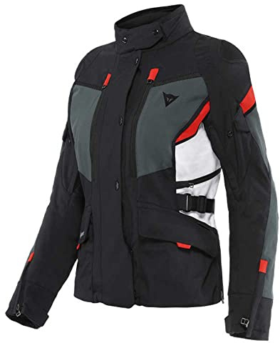 Dainese Carve Master 3 Gore-Tex Damen Motorrad Textiljacke, schwarz/grau/rot, 42