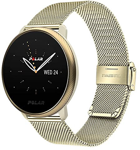 TRUMiRR Bracelet Remplacement pour Polar Ignite/Ignite 2 Smartwatch, Bracelet maille maille en acier inoxydable avec sangle à dégagement rapide pour Polar Ignite/Ignite2 Smartwatch