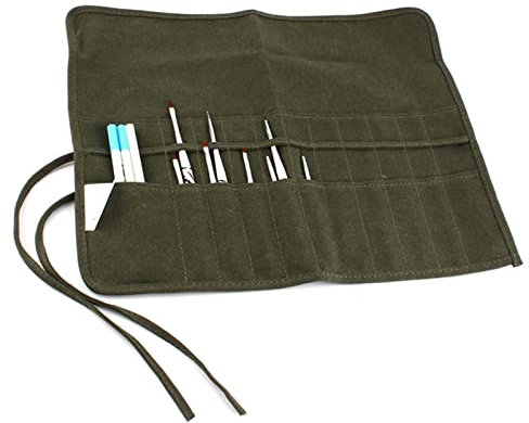 Jenngaoo Paint Brush Holder, 22 Slots Canvas Art Paint Brush Storage Organizer Artist Paint Brush Roll Canvas Pouch for Gouache, Oil Art