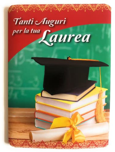 NARAMAKI Biglietto Auguri 17 cm - Biglietto Auguri Laurea con Messaggio e Busta Porta Lettera(Laurea)