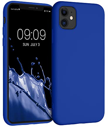 kwmobile Case Compatible with Apple iPhone 11 Case - Slim Protective TPU Silicone Phone Cover - Baltic Blue
