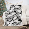 Fleecedecke, Überwurf, weich, gemütlich, dick, warm, 3D-Totenkopf-Muster, Decke, Sofaüberwurf, Decke für Couch, Bett, für Kinder, Teenager, Erwachsene (Doppelbettgröße 150 x 200 cm)