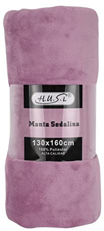 HUSL Manta Sofa Suave de Franela, Mantas para Cama 90 Suave - Manta Pelo de Microfibra Transpirable Hipoalérgica, Multiusos Manta Forro Polar (Lila, 130X160CM)