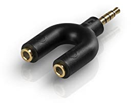 Teufel Audio Y Splitter Kopfhöreranschluss Jack Adapter 3,5-mm-Klinke | schwarz
