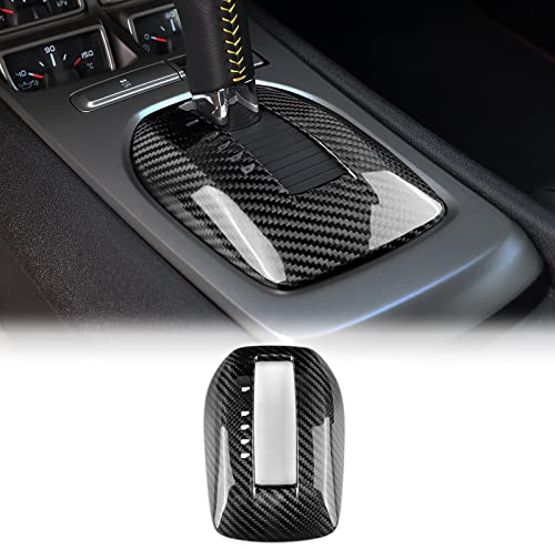 KUNGKIC Kohlefaser Auto Schalthebel Konsole Gangschaltung innerer Rahmen Getriebe Trimmen Aufkleber Compatible with Chevrolet Camaro 2010 2011 2012 2013 2014 2015 Zubehör(Schwarz)