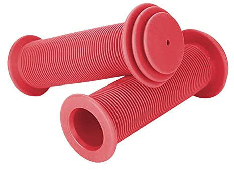 Dalettu Fahrradgriffe Kinder, Rutschfester Weichem Gummi Lenkergriffe Rot, Fahrrad Griffe, fahrradgriffe ergonomisch mit Höchster Sicherheit Prallschutz, für Roller, Kinderfahrrad, Dreirad, Faltrad