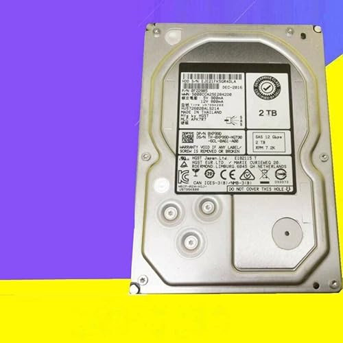 MIDTY HDD für 2 TB 3,5 Zoll SAS 128 MB 7200 U/min für interne HDD für Enterprise Class HDD für XP99D 0XP99D HUS726020ALS214