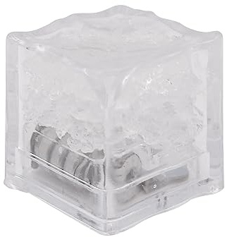 VOANZO 12Stück LED-Eiswürfel Wiederverwendbare Eiswürfel für Getränke Leuchtende Eiswürfel LED-Eiswürfel Flüssigkeitssensor Wasseraktiviertes Leuchten Am besten für Party-Weihnachtshochzeitsdekoration