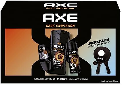 Axe Pack Dark Temptation REGALO Palas de Playa x1 Aerosol 50ml x1 Roll-On 50 ml x1 Gel de Ducha 250ml