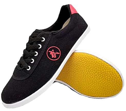 Kampfsportschuhe Für Herren, Traditionelle Chinesische Leinen-tai-chi-kung-fu-schuhe, Wushu-shaolin-qi-gong-trainer-wing-chun-slipper Für Männer Und Frauen Im Innen-Außenbereich(Size:42EU,Color:BLACK)