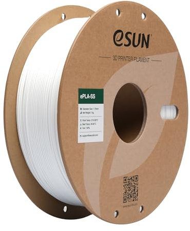 eSUN PLA Filament 1.75mm, PLA Basic 3D Drucker Filament Maßgenauigkeit +/- 0.03mm, 1KG Spule (2.2 LBS) Super Speedy PLA Filament für 3D Drucker, Weiß