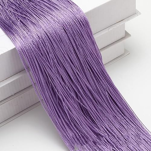 PTNKUIIY Fadenvorhang - 2 Stück, 100 x 200 cm, Lila, Polyester, Dekovorhang, Wohnraumteiler, Fliegenschutz, Hochzeit, Party, Raumdekoration