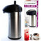 Buystarget 5L Airpot Stainless Steel Coffee Dispenser Double Wall Insulated Flask Coffee Tea Urn Vacuum Pump + Safety Lock & Carry Handle Thermal Teapot Hot Cold Water Drink Event Travel Jug Air Pot