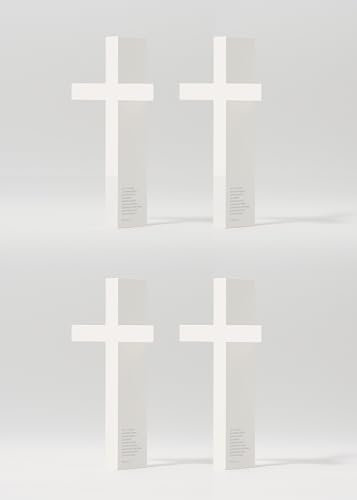 mosery Wandkreuz ein Eckkreuz weiß 15 cm hoch 4ea 1 Packung eine tägliche Erinnerung an Jesus magnetisch befestigt ohne Nägel das schönste Geschenk Kreuz ein heiliges Objekt für Zuhause