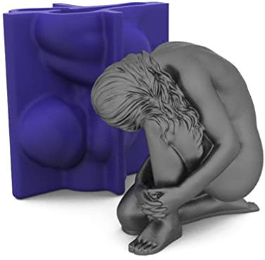 Grand moule en silicone 3D en forme de corps humain pour chocolat, bougie, savon, portrait, plâtre, fabrication
