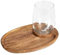 Plato De Cóctel con Soporte para Copas,Platos De Aperitivo De Vino | Tabla de Madera para Servir Embutidos - Plato De Tablas De Charcutería para Aperitivo, Merienda, Vino Y Queso