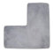 Badezimmer-Bodenmatte, rutschfeste Eck-Duschmatte, L-förmig, wasserabsorbierend, weicher Teppich für Schlafzimmer, Küche, Wohnzimmer, Alfombra (grau)