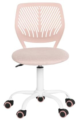 FurnitureR Gaming Stuhl für Kinder, ergonomischer Schreibtischstuhl ohne Armlehnen, moderner Bürostuhl mit Sitzhöhenverstellung und leisen Gummirädern, ideal für Lernen und Spielen