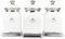 fanquare 3 Pieces Ceramic Tea Coffee Sugar Canisters, White Storage Jars with Lids, Food Storage Canisters for Home Kitchen Counter Large Capacity 930ml