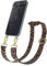 EAZY CASE Handykette - Verstellbares Taschenband kompatibel mit iPhone 13, Schulterriemen, Handykordel mit Silikon Hülle, Umhängetasche, Leo - Schwarz Braun Metall Gold