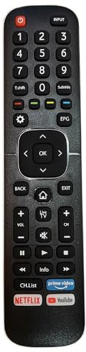 XINFUTE Télécommande EN2BC27U pour TV LED UNEVA Hisense Netflix YouTube