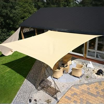 Ma Maison Vela Ombreggiante Tenda Quadrata 4x4 Metri Idrorepellente Traspirante -Telo da Sole, da Esterno, Terrazzo, Parasole, Giardino- Protezione dai Raggi UV Facile Montaggio