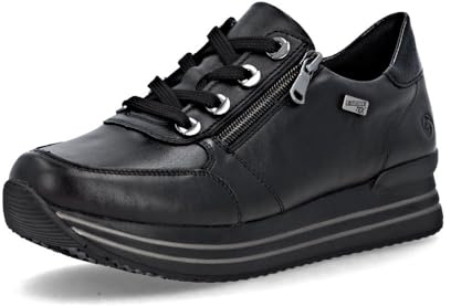 Remonte Damen Low-Top Sneaker D0700, Frauen Halbschuhe,lose Einlage,wasserabweisend,remonteTEX,Freizeit,sportlich,straßenschuhe,schwarz (00),38 EU
