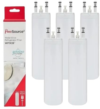 Eapoiuyr 5-Pack Compatibile con WF3CB Puresource3 Frigorifero Filtro Acqua Filtro Aria Sostituzione Cartuccia Ogni 6 Mesi/200 Galloni