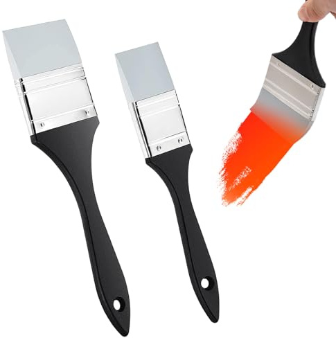 Lot De 2 Pinceaux En Silicone Pour Peinture À Base D'eau,Pinceau Silicone,Pinceaux Silicone,Lot De 2 Pinceaux En Silicone Pour Peinture Outils Acryliques Et À Base D'eau Façonnage De Couleur