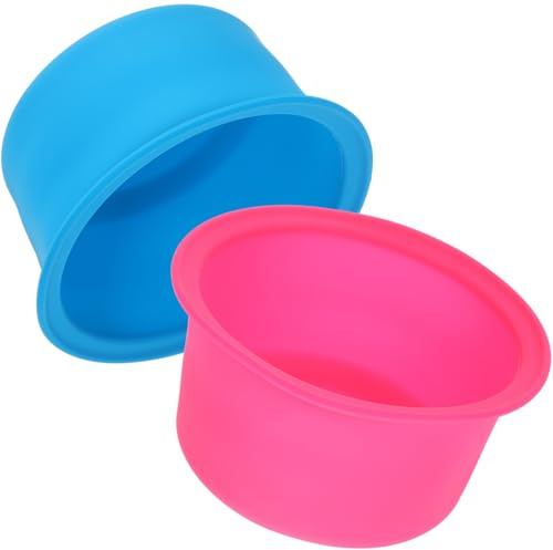 PATKAW Contenitore per Fusione Cera in Silicone 2 Pezzi, Ciotola Resistente al Calore e Antiaderente per Uso Domestico e Salone, Pratico e Durevole