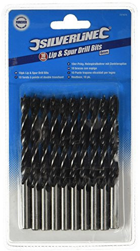 Silverline 721675 Lip and Spur Drill Bits 8 mm 10pk