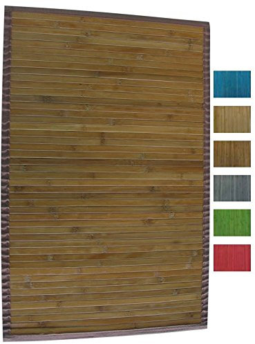 MSV 140529 Tapis Bambou Bambou Foncé 90 x 60 x 0,1 cm