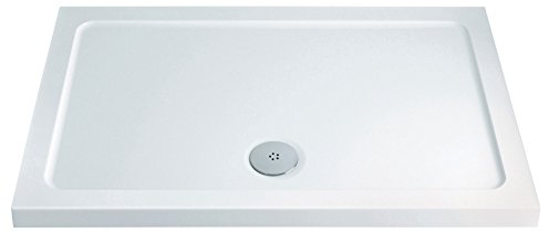 Eacon Low Profile White Stone Resin Acrylic Capped Rectangle Shower Tray Premium Quality 1000 x 900