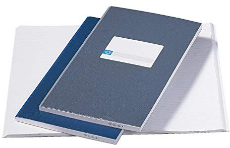 Jalema 2101225600 Notizbuch, geleimt 210 x 165 mm, 288 Seiten, blau, 5er Packung
