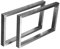 CHYRKA® Kufengestell Tischgestell Edelstahl 201 40x20-200 Rahmentisch Tischkufe Tischuntergestell MT (200x500 cm - 1 Paar)