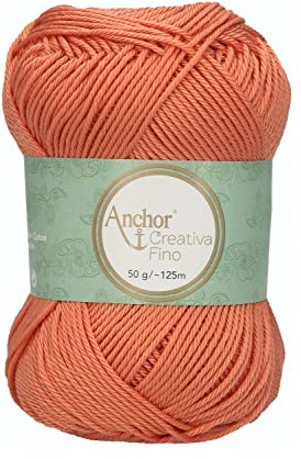 Anchor 4620004-00427 Crochet Yarn, 100% Cotton, 427, Thickness 4, 125 m, 53 g