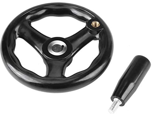 Vikye Handrad, 1 stück kunststoff loch durchmesser 12mm außendurchmesser 125mm griff höhe 8 cm schwarz runde 3 speichen handrad für drehmaschine fräsmaschine, schleifmaschinen, etc.